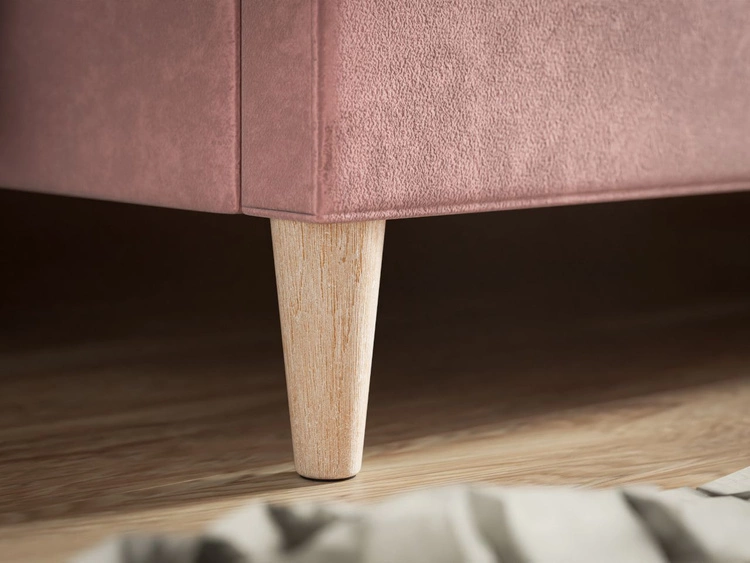 Łóżko tapicerowane ze stelażem 160x200 Fuzi szare