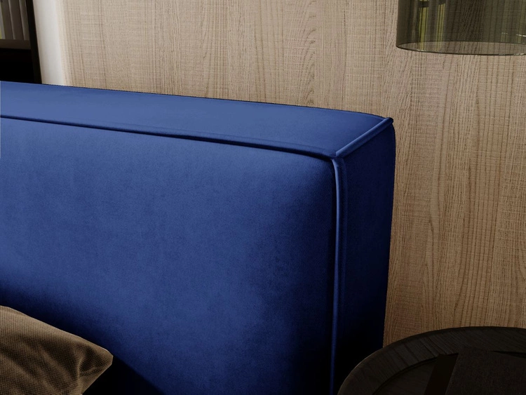 Łóżko tapicerowane z pojemnikiem i stelażem 120x200 Mali Niebieskie