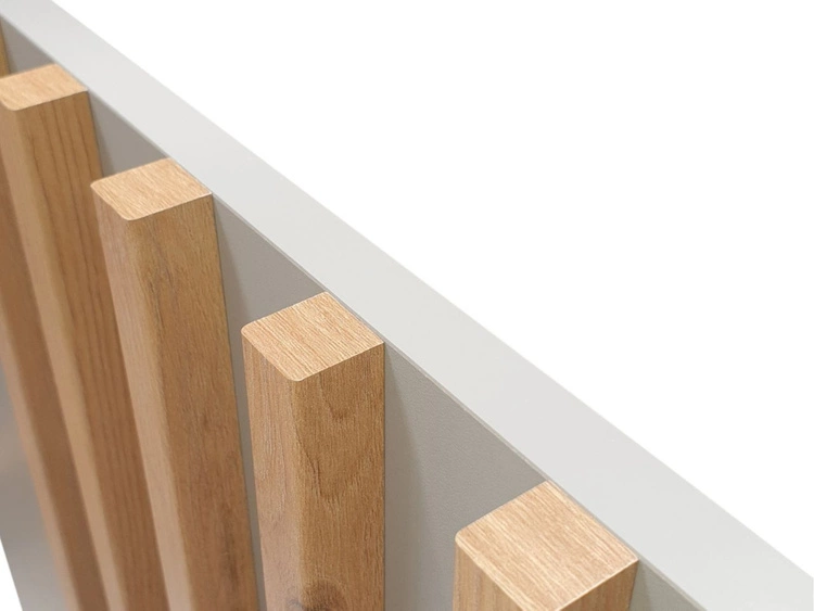 Komoda z drzwiami i szufladami 155 cm Macron Szara z lamelami