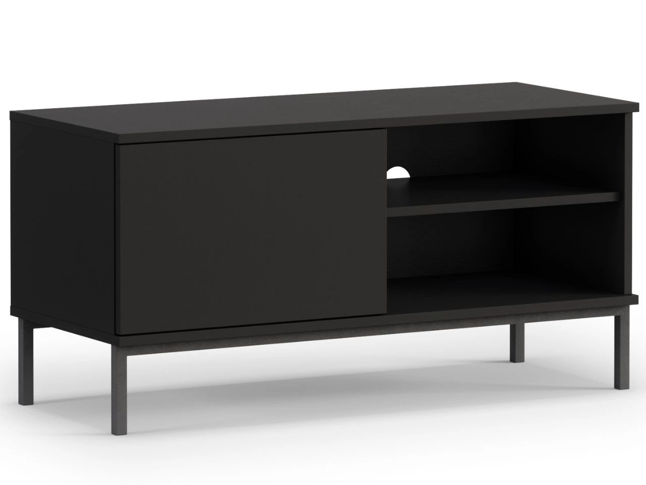 Szafka pod telewizor z drzwiczkami  Soroko Czarny