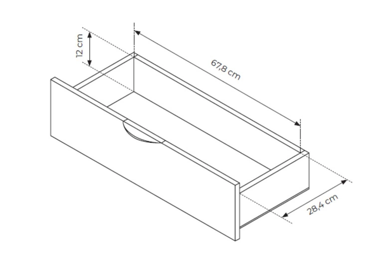 Regał z dwiema szuflandami Magico Dąb Dunin
