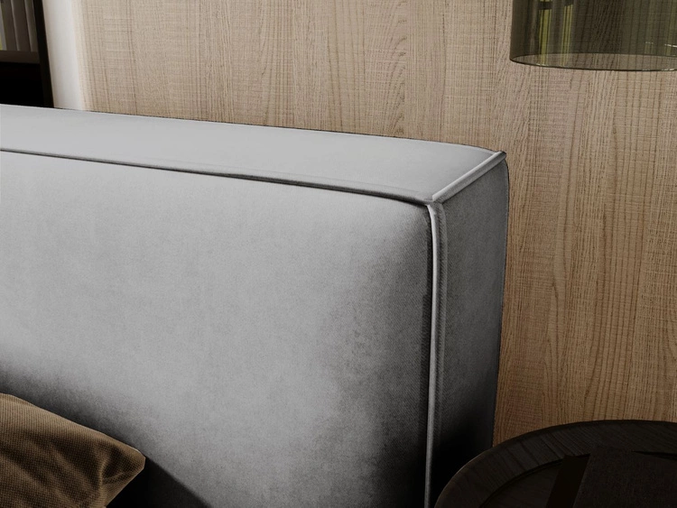 Łóżko tapicerowane z pojemnikiem i stelażem 180x200 Mali Szare