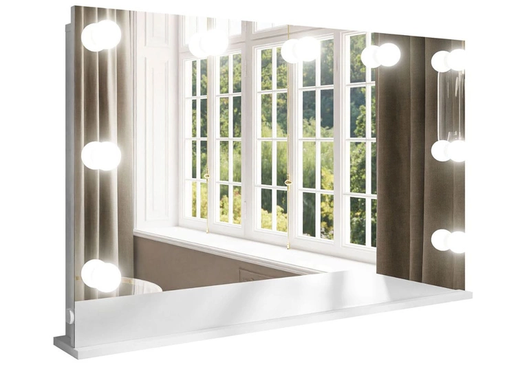 Toaletka z lustrem, szufladami i oświetleniem LED Melo Elite biały mat