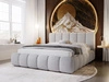 Łóżko tapicerowane z pojemnikiem i stelażem 160x200 Cloud jasnoszare
