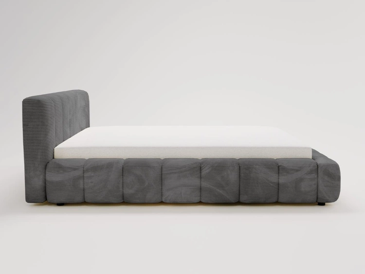 Łóżko tapicerowane z pojemnikiem na pościel 160x200 Ibiza Grafitowe