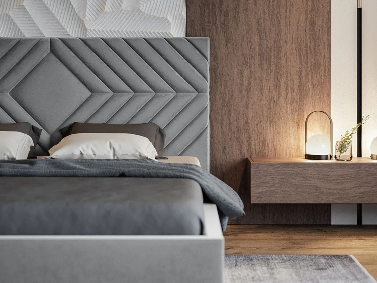 Łóżko tapicerowane z pojemnikiem i stelażem 120x200 Loris Zielone