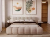Łóżko tapicerowane z pojemnikiem na pościel 120x200 Doria Beżowe