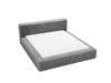Łóżko tapicerowane z pojemnikiem i stelażem 140x200 cm Enjoy Szare