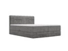 Łóżko kontynentalne z pojemnikami na pościel 180x200 Forte Szare