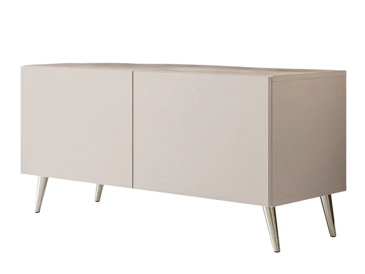 Szafka RTV pod telewizor z drzwiczkami na srebrnych nóżkach 100 cm Nodoo Kaszmir