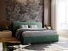 Łóżko tapicerowane z pojemnikiem i stelażem 160x200 cm Monza Zielone