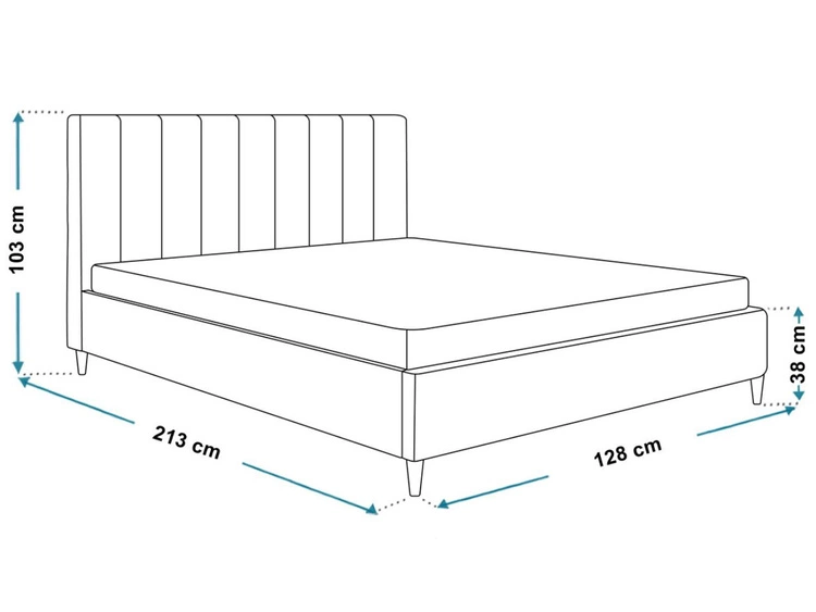 Łóżko tapicerowane ze stelażem 120x200 Snazi Zielony