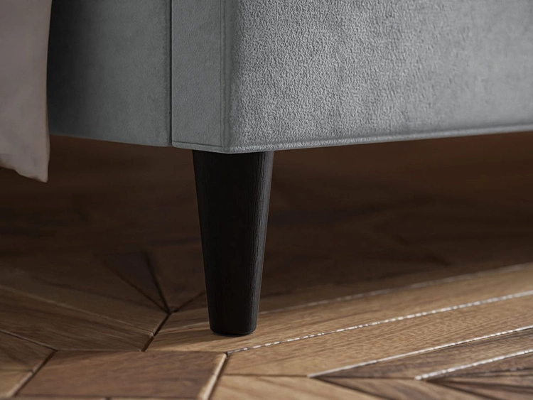 Łóżko tapicerowane ze stelażem 140x200 Tril Ciemny niebieski