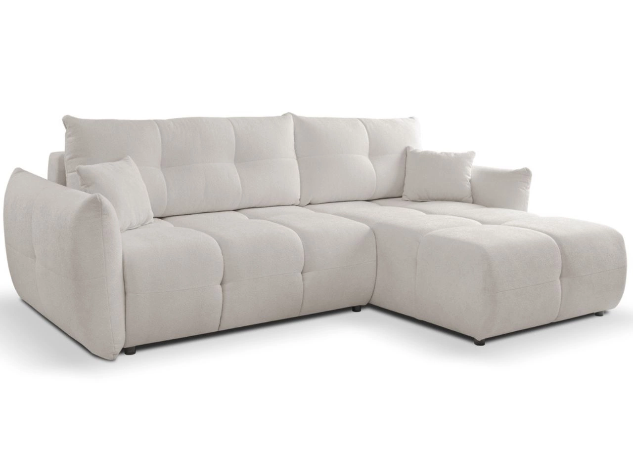 Narożnik L uniwersalny z funkcją spania i pojemnikiem Bene Jasny szary