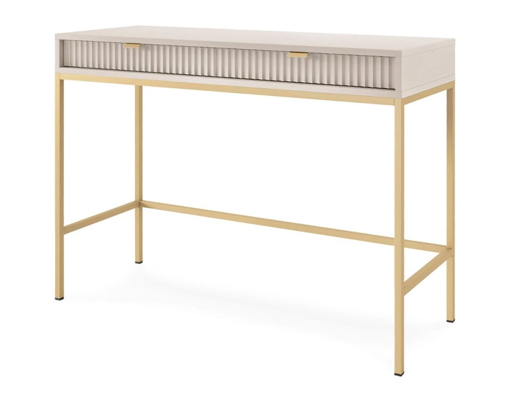 Toaletka z szufladami Amber Kaszmir na złotych nogach