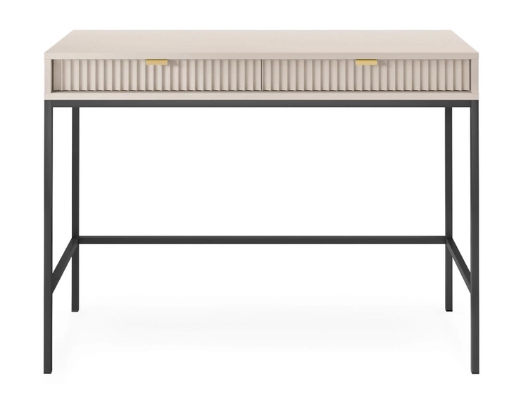 Toaletka z szufladami Amber Kaszmir na czarnych nogach