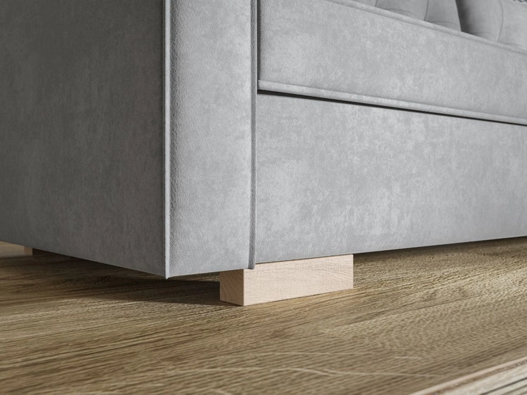 Kanapa z funkcją spania i pojemnikiem na pościel Pori szara