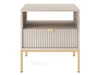 Stolik nocny z szufladą Amber Kaszmir na złotych nogach