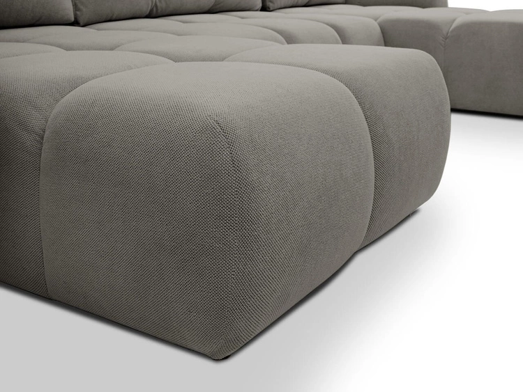 Narożnik U z funkcją spania i pojemnikiem Sile U Szary