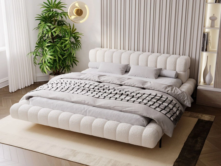 Łóżko tapicerowane ze stelażem 180x200 Imagine Beżowe