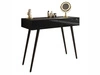 Konsola glamour z szufladami i czarnymi nogami Olivine czarny połysk