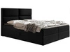 Łóżko kontynentalne z pojemnikiem na pościel 140x200 Hera Czarne