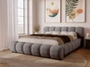 Łóżko tapicerowane z pojemnikiem na pościel 160x200 Doria Szare