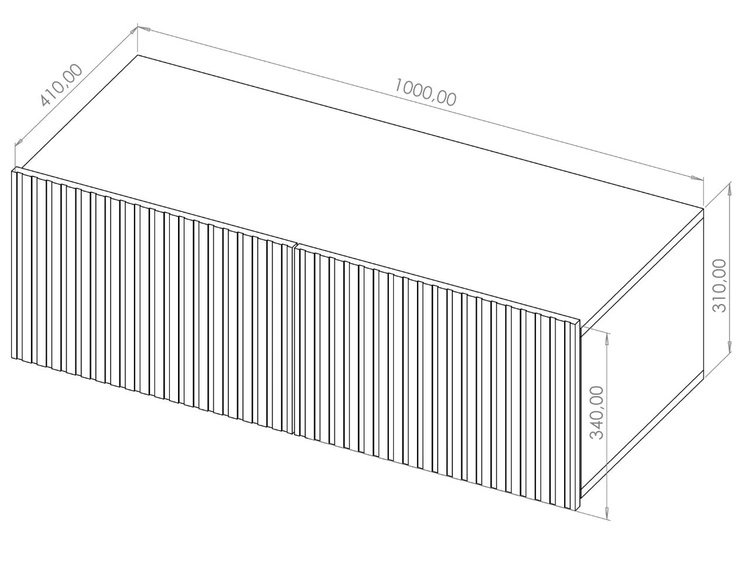 Zestaw szafek pod telewizor z drzwiczkami 200 cm Kioto Czarny