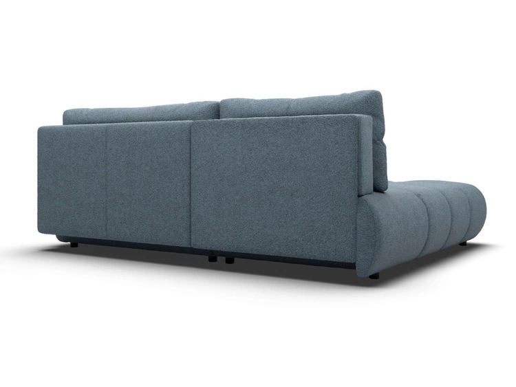 Narożnik z funkcją spania i pojemnikiem Lewy Milet Ciemnoniebieski
