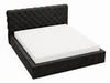 Łóżko tapicerowane z pojemnikiem i stelażem 140x200 Apollo Czarne