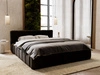 Łóżko tapicerowane z pojemnikiem i stelażem 160x200 Split Czarny