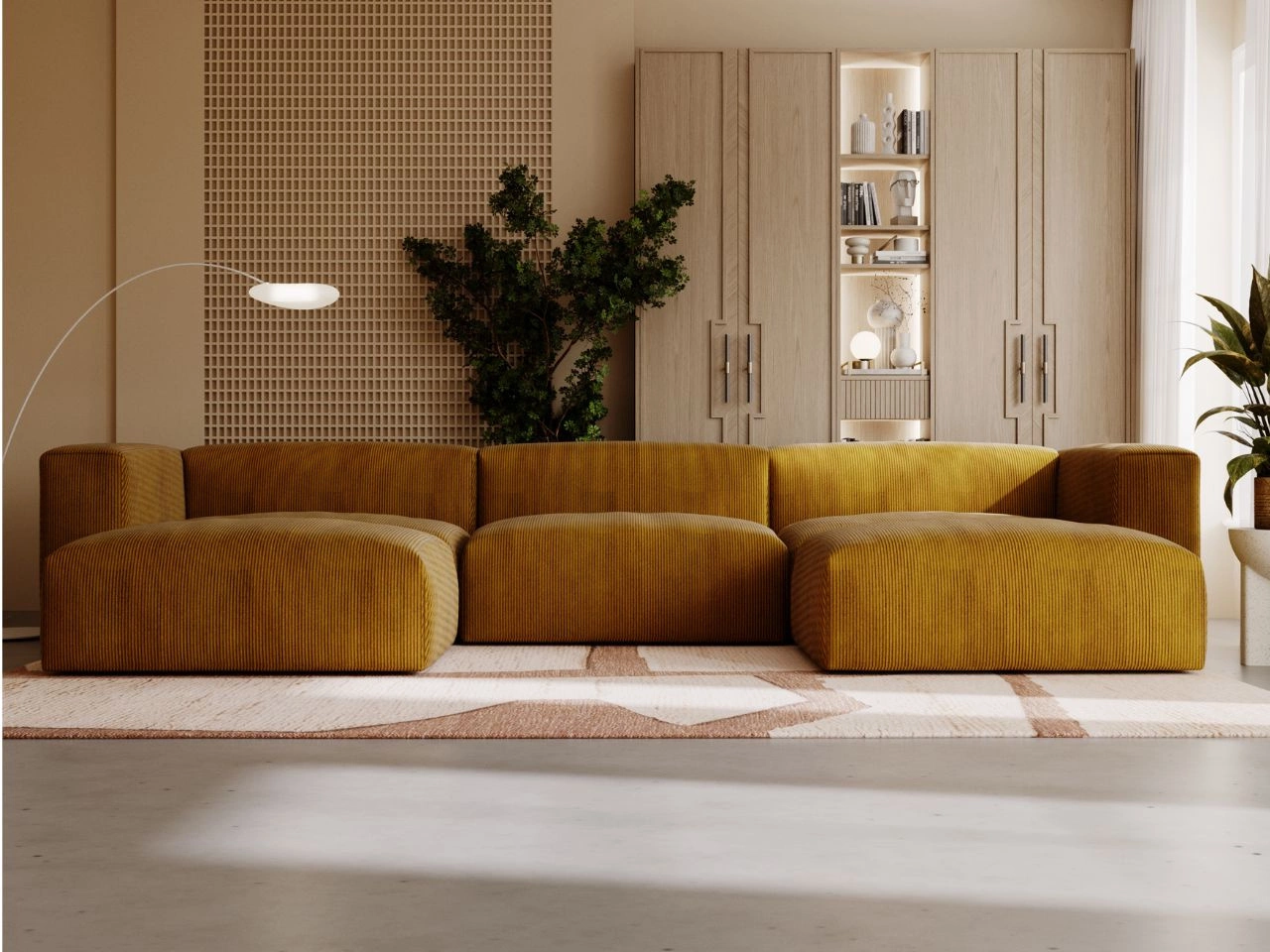 Narożnik wypoczynkowy U Landi Miodowy