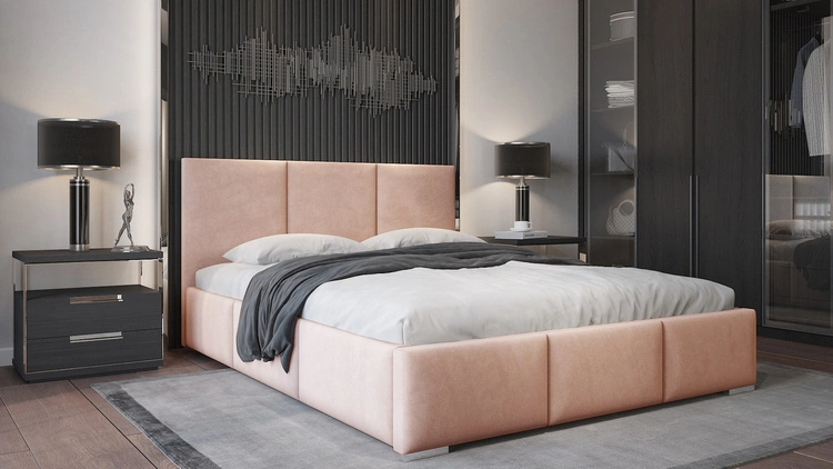 Nowoczesne łóżko tapicerowane Lovro 140x200