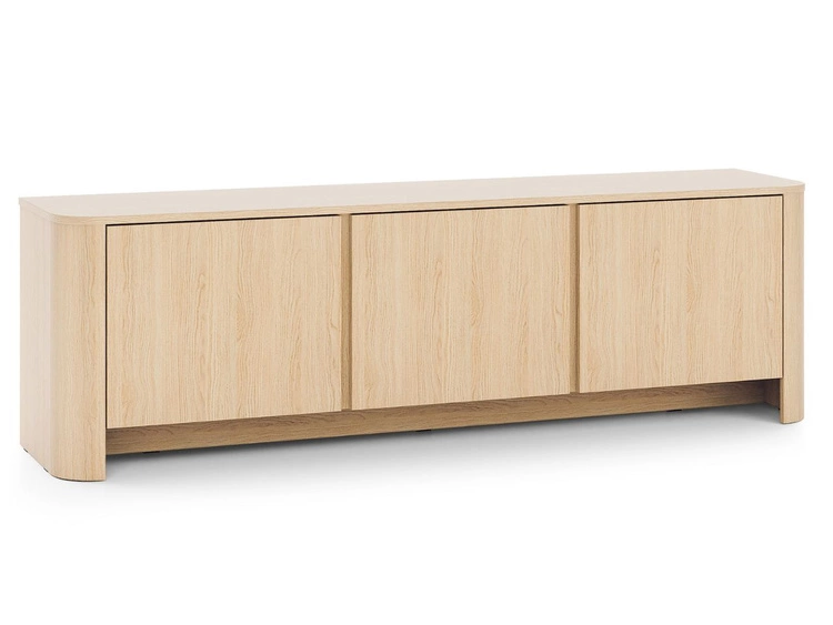 Zestaw mebli do salonu ze złotą listwą dekoracyjną Brillo Dąb Vicenza