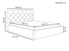Łóżko tapicerowane z pojemnikiem i stelażem 140x200 Selva Jasny szary