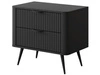 Stolik nocny z szufladami Latina Czarny