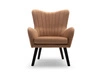 Fotel na nóżkach Ceres Brązowy