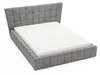 Łóżko tapicerowane z pojemnikiem i stelażem 180x200 cm Paris Szare