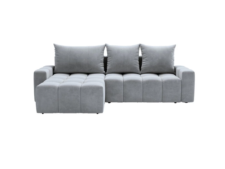 Narożnik L uniwersalny z funkcją spania i pojemnikiem Bresso Jasnoszary