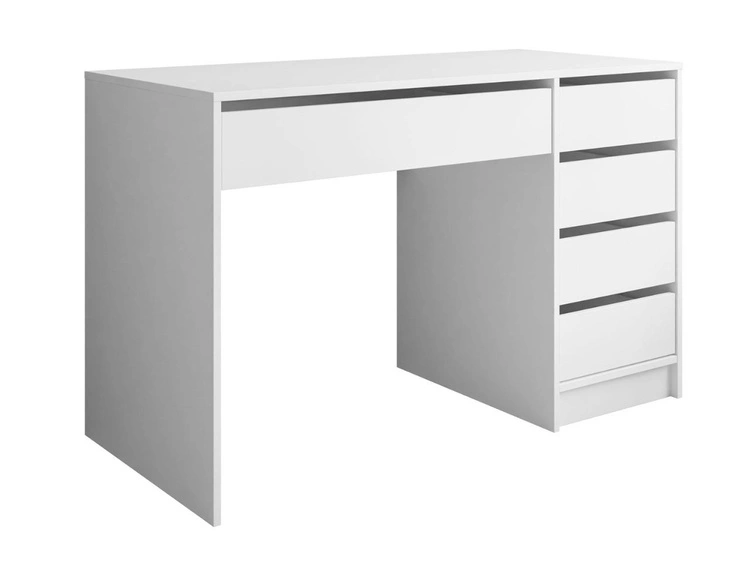 Biurko z pięcioma szufladami Melo biały mat