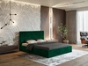 Łóżko tapicerowane z pojemnikiem i stelażem 120x200 Loris Zielone