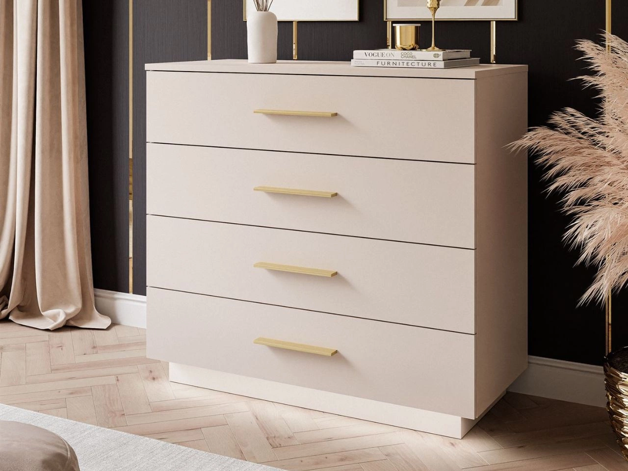 Komoda z szufladami i oświetleniem LED Nuveo Kaszmir