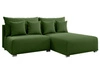 Narożnik L Prawy z funkcją spania i pojemnikiem Ronni Zielony
