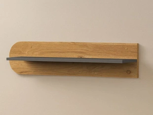 Półka ścienna 70 cm do pokoju młodzieżowego Casa Dąb Nash, Szary