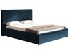 Łóżko tapicerowane z pojemnikiem i stelażem 140x200 Tonale Granatowe