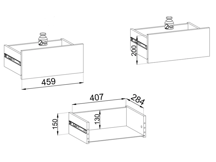 Komoda z drzwiami i szufladami 97 cm Ravi Czarna