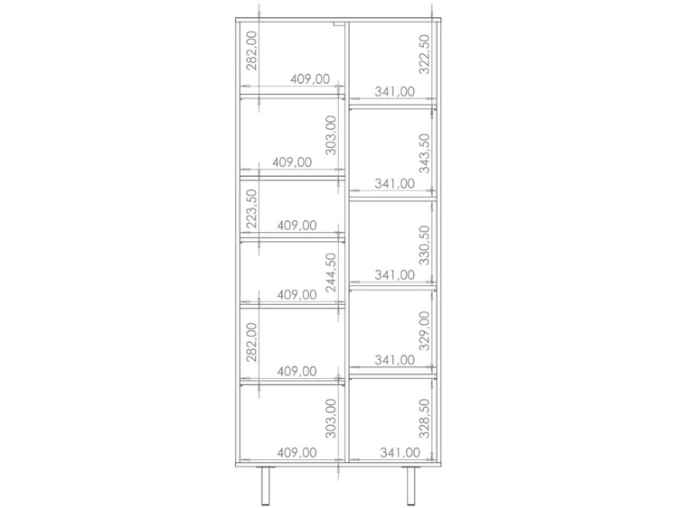 Regał z drzwiczkami Ankara Beżowy