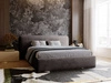 Łóżko tapicerowane z pojemnikiem i stelażem 140x200 cm Monza Ciemnoszare