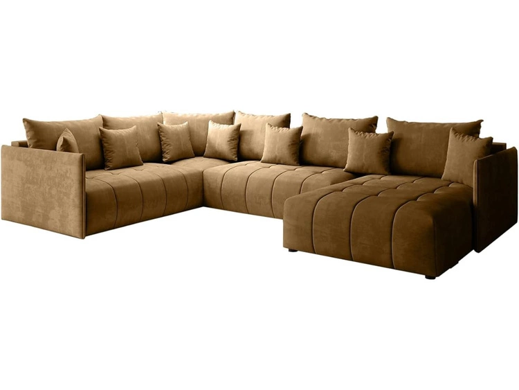 Narożnik U uniwersalny z funkcją spania i pojemnikiem Ardi Bis Miodowy