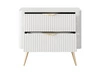 Stolik nocny z szufladami Latina Biały